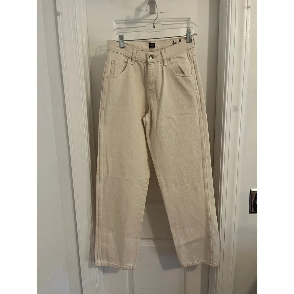 Dickies Skateboarding Jake Hayes Relaxed Fit Denim Pants Cream‎ Off White